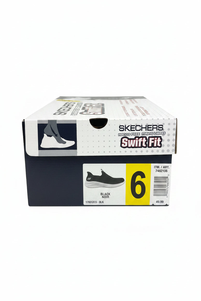 BLACK SKETCHERS SIZE 6