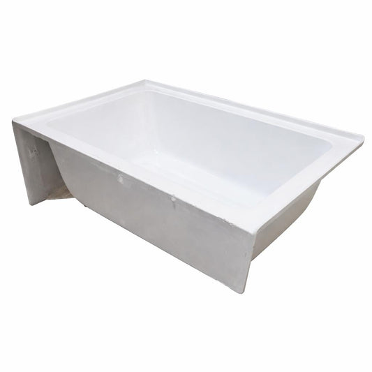 Sleek White Acrylic Bathtub