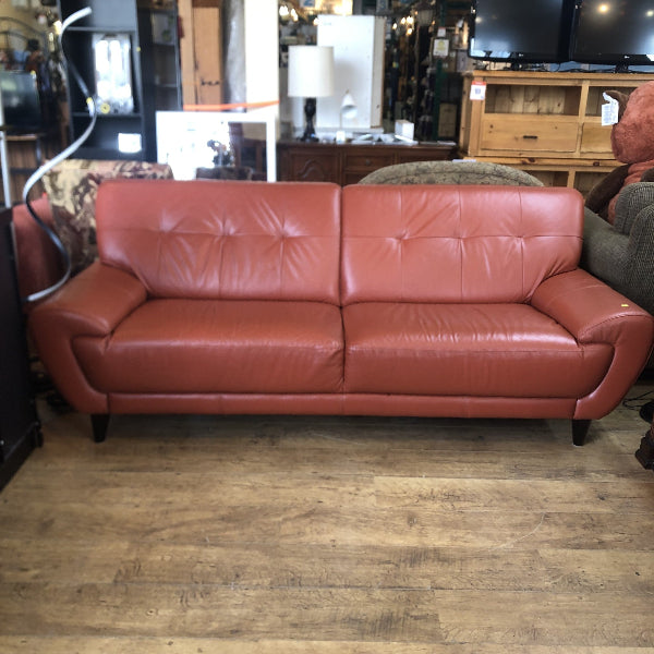 Vintage Cognac Leather Sofa