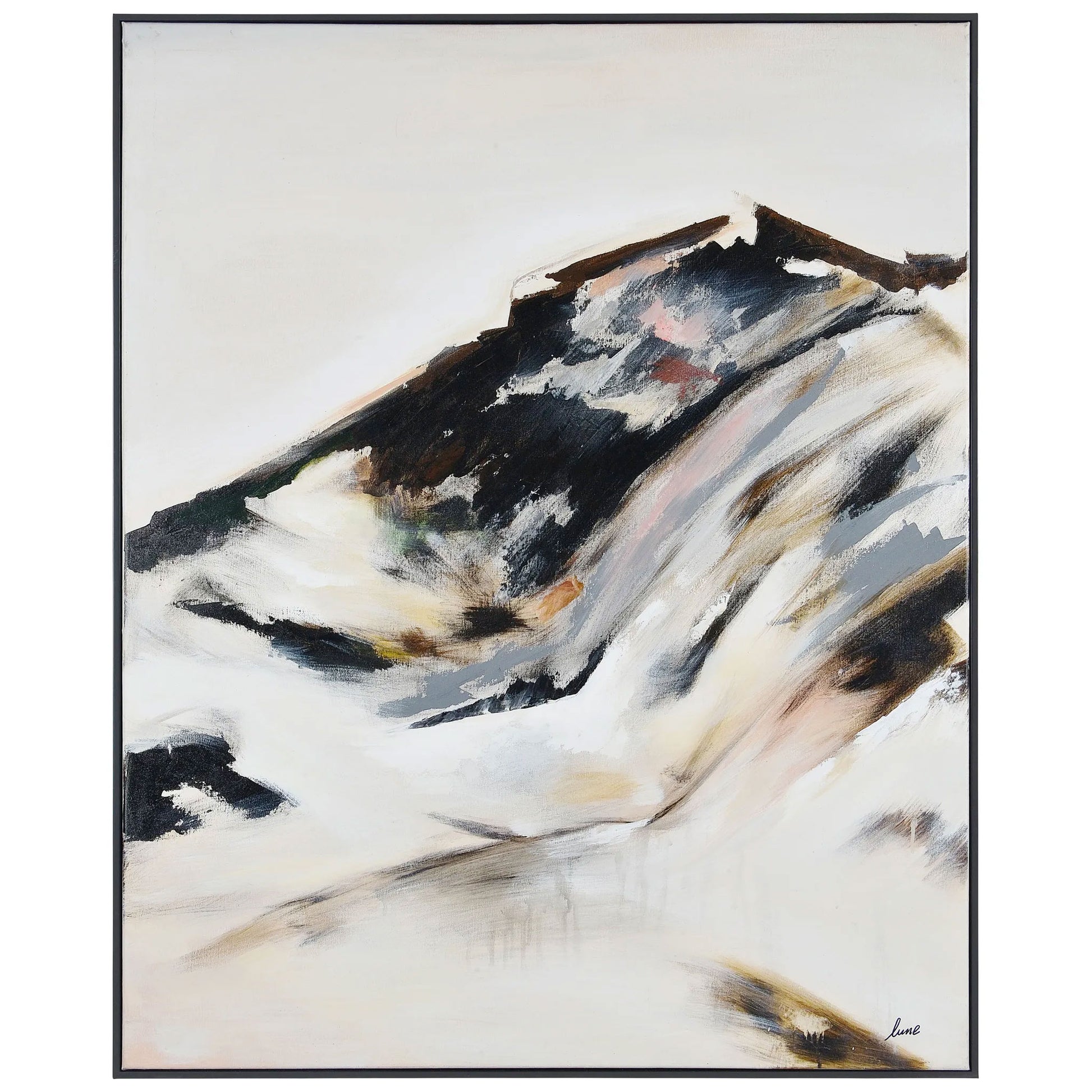 Renwil Infusion OL1985 hand‑painted abstract wall art on canvas with black frame, 40×50 modern décor