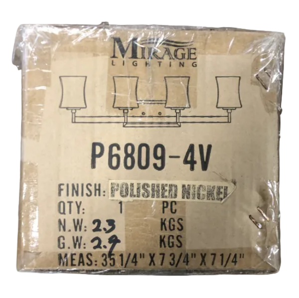 Mirage Lighting 4-Light Vanity Fixture - Polished Nickel