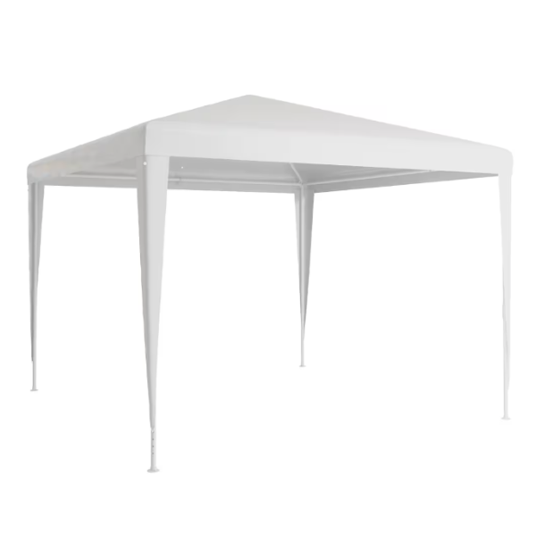 Outsunny 10' x 10' Folding Patio Garden Canopy Tent - White