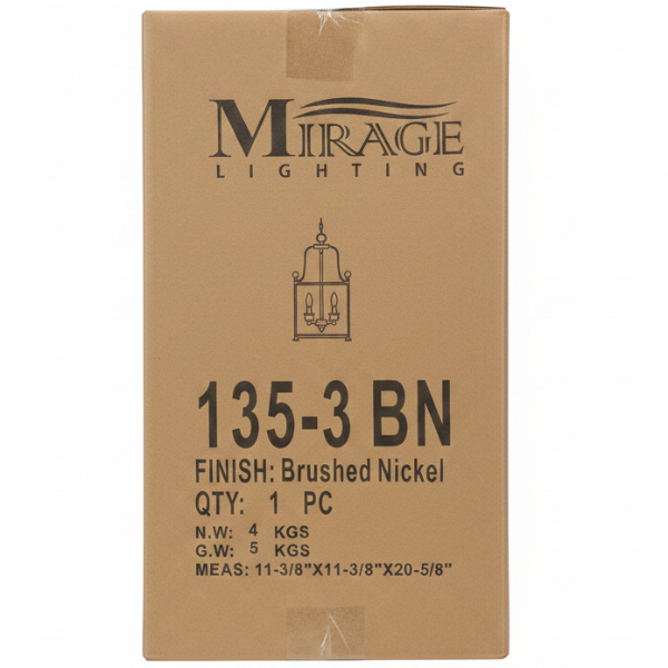 Mirage Lighting Brushed Nickel Chandelier