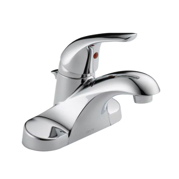 Delta Foundations Single-Handle 4" Centerset Bathroom Faucet – Chrome