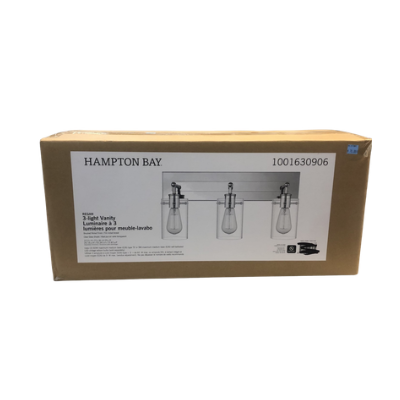Hampton Bay Regan 3-Light Vanity Light Fixture – Brushed Nickel Finish