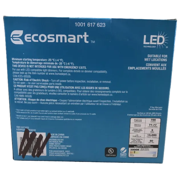 EcoSmart LED PAR30 Flood Light Bulbs - 2 pack