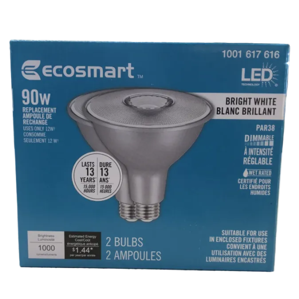 EcoSmart LED PAR38 Reflector Light Bulb - 2 pack