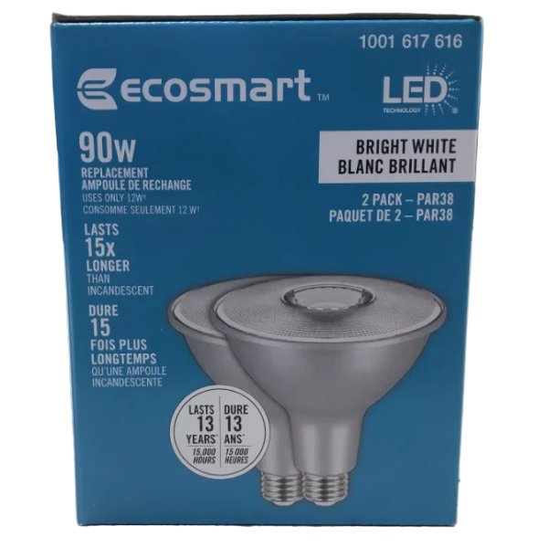 EcoSmart LED PAR38 Reflector Light Bulb - 2 pack