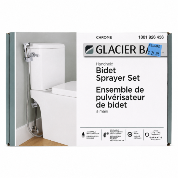 Glacier Bay Handheld Bidet Sprayer Set - Chrome
