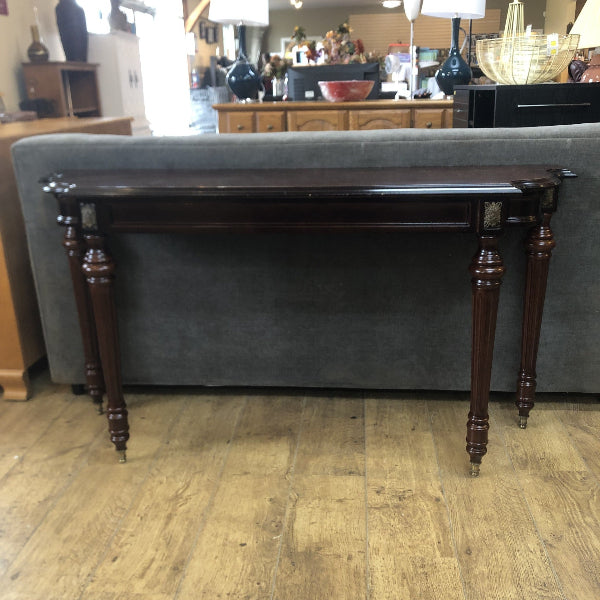 Vintage Dark-Wood Console Table