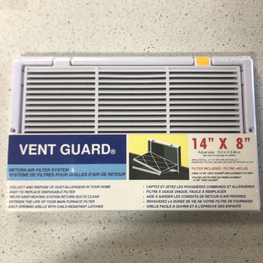 Vent Guard Return Air Filter System – 14" x 8"