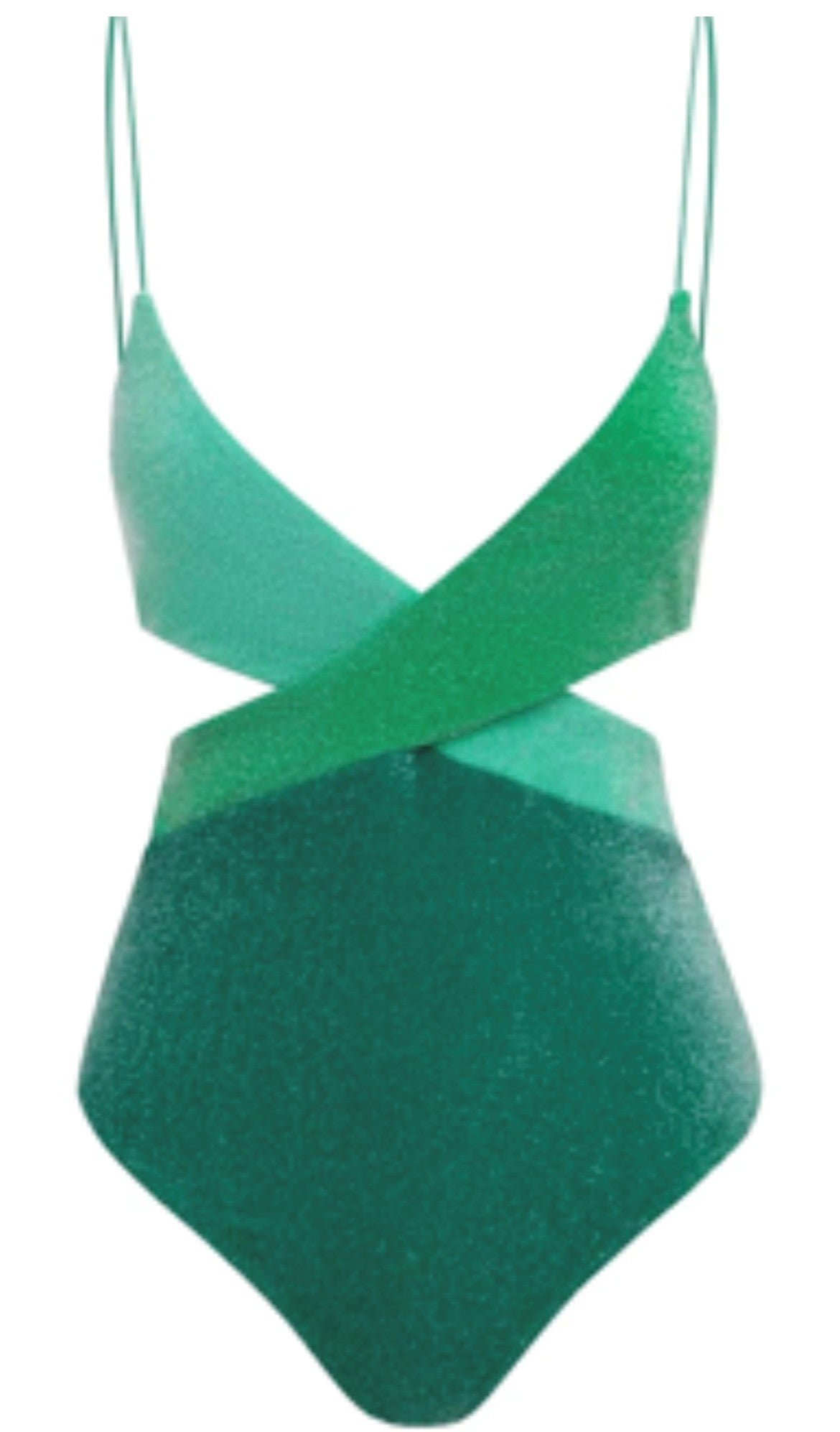 "The Riot" One-Piece – Glittery Tri-Tone Green – size M (A3)