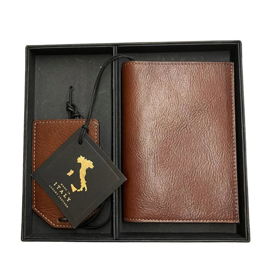 Real Leather Passport Cover & Bag Tag