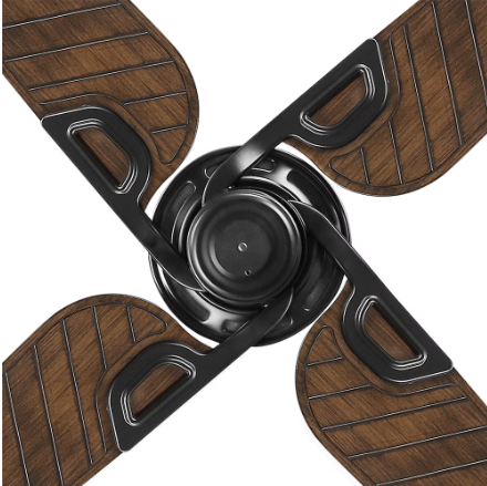 52-inch Indoor/Covered Outdoor Matte Black Ceiling Fan