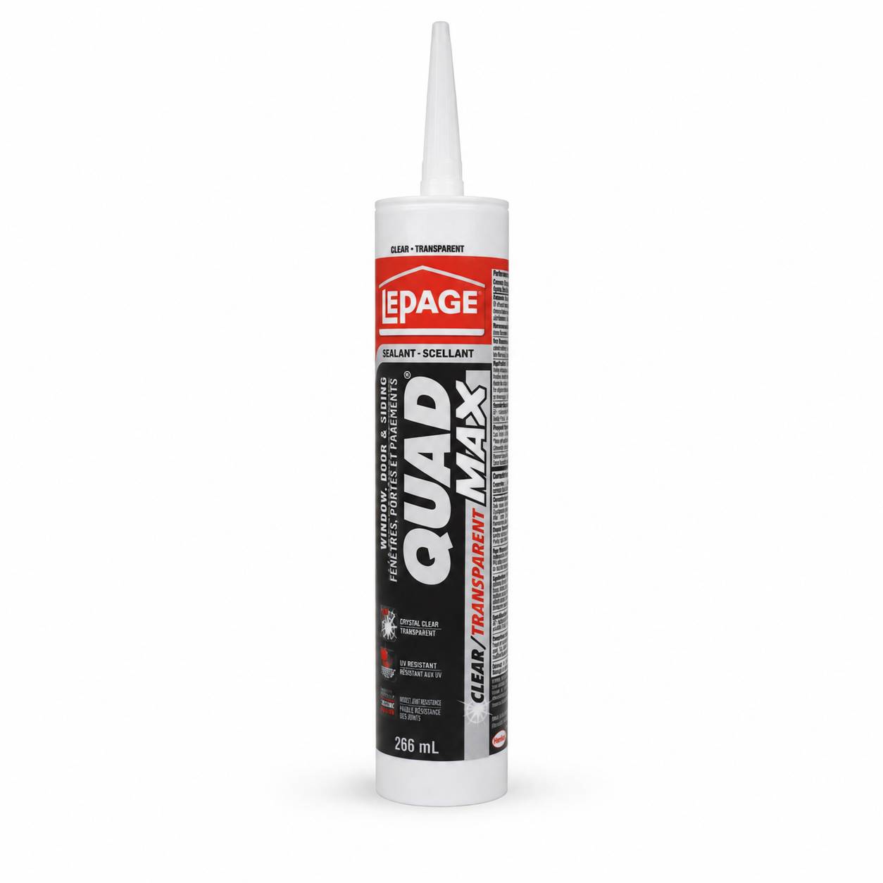 LePage QUAD MAX Clear Sealant – 266 mL