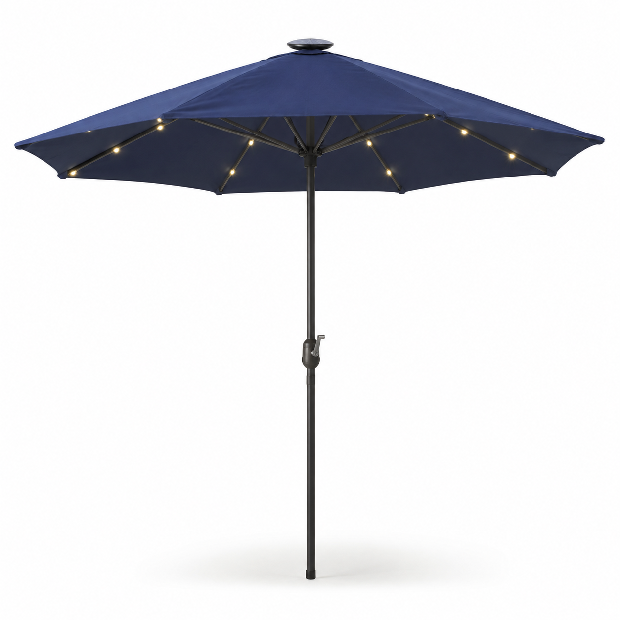 StyleWell 7.5 ft. Solar LED Patio Umbrella – Navy