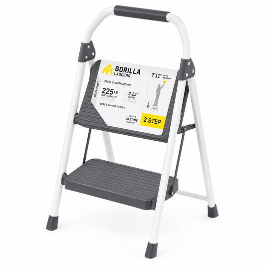 Gorilla Ladders 2-Step Steel Folding Step Stool
