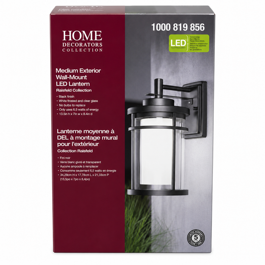 Exterior Wall-Mount LED Lantern