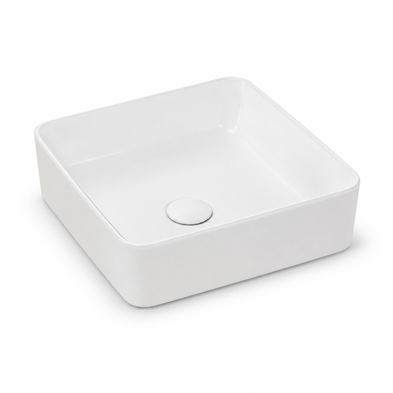 DXV POP Square Vessel Sink – Canvas White