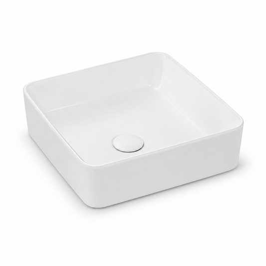 DXV POP Square Vessel Sink – Canvas White