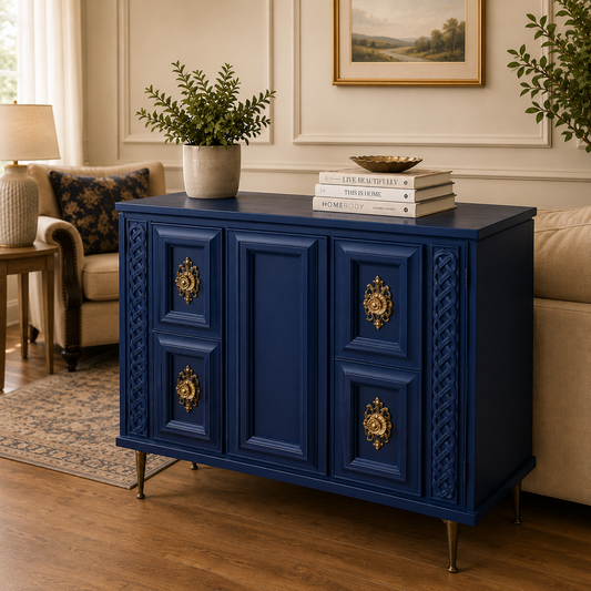 Vintage Blue Accent Cabinet / Sideboard