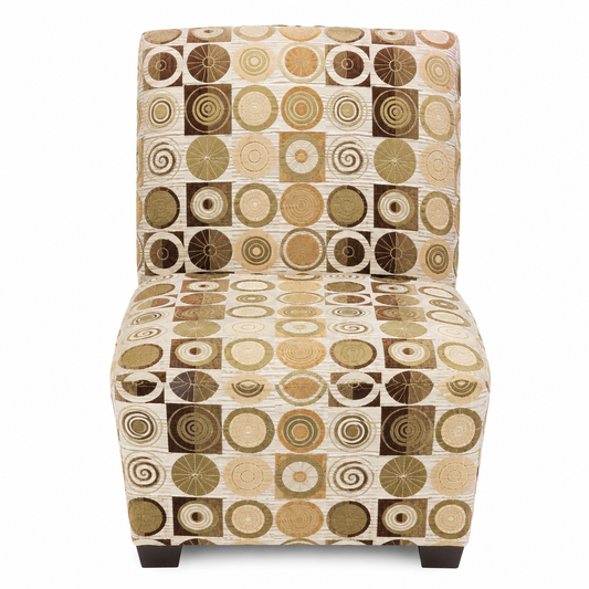 Geometric Pattern Armless Accent Chair