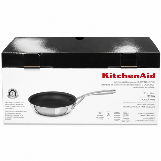 KitchenAid 3-Ply Stainless Steel Nonstick Fry Pan – New in Box