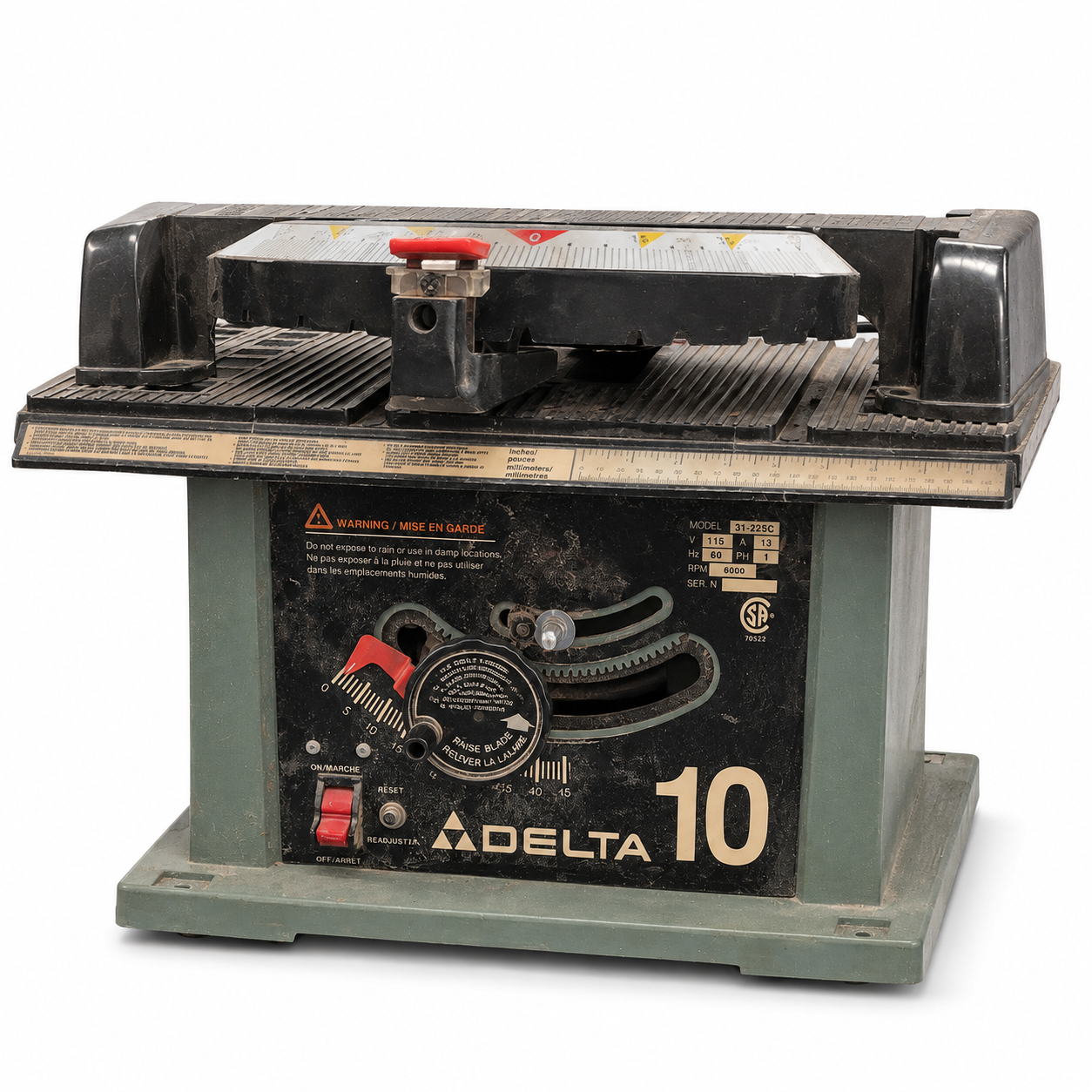 Delta 10-Inch Benchtop Table Saw – Model 31-225C