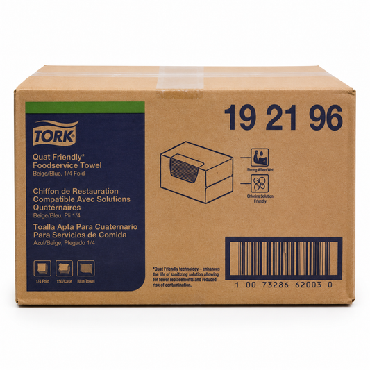 Tork Quat Friendly Foodservice Towels – Case of 150 (New)