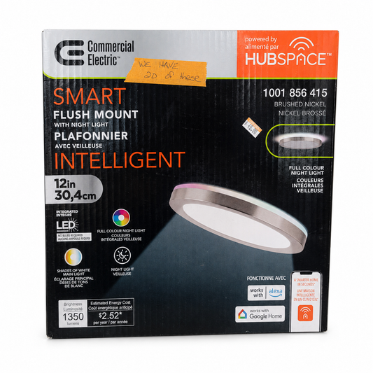 Smart LED Flush Mount with Night Light