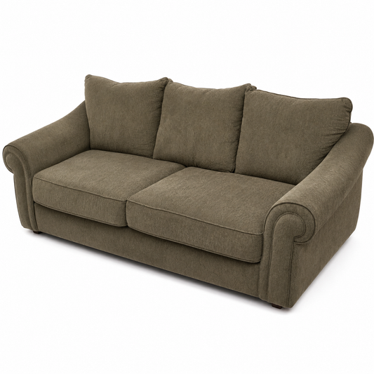 Olive Green Upholstered Sofa