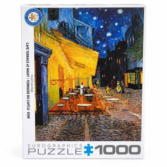 LQ-EuroGraphics Café Terrace at Night 1,000-Piece Puzzle – Brand New