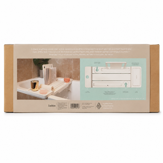 Adjustable Bathtub Bath Board with Book & Tablet Holder