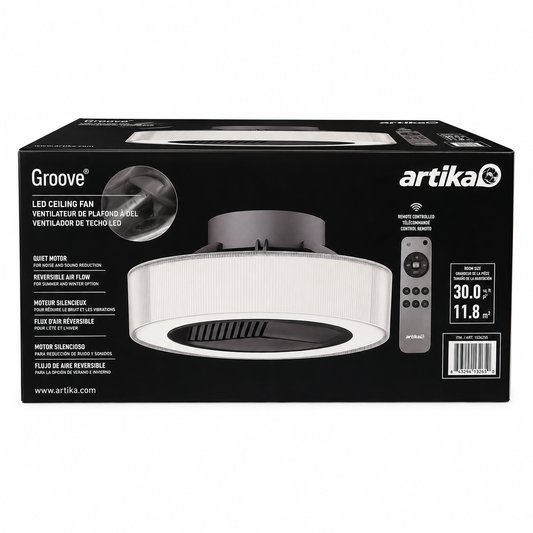 Artika Groove LED Ceiling Fan with Integrated LED Light