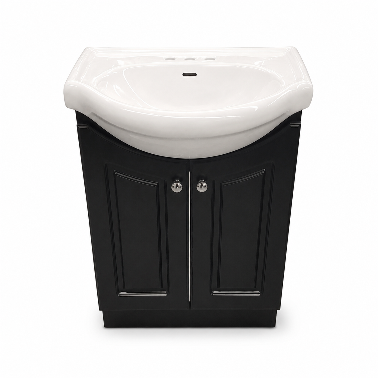 Black Bathroom Vanity with Ceramic Sink