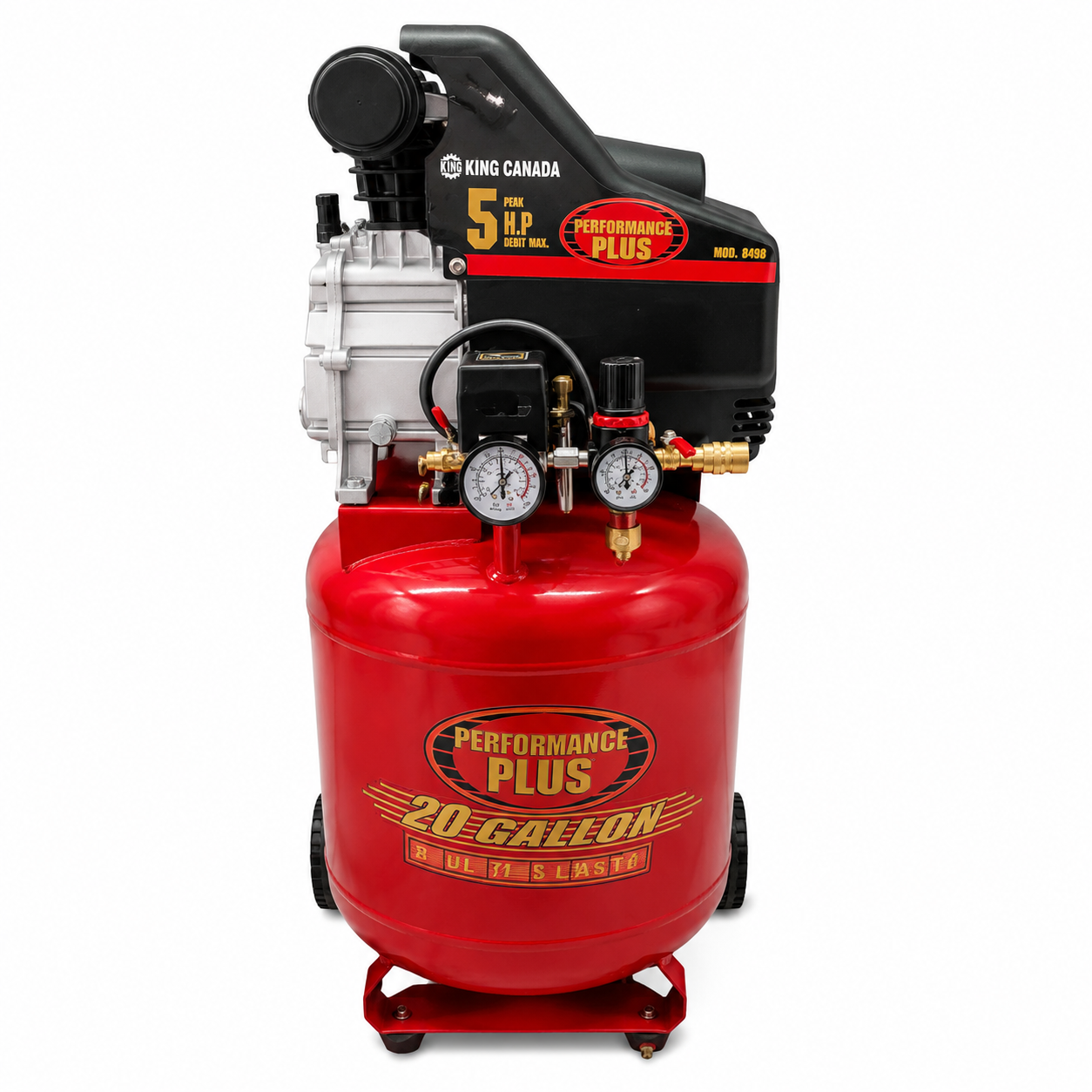 King Canada Performance Plus 20-Gallon Air Compressor – 5 Peak HP