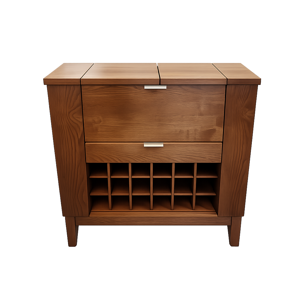 Modern Wine & Bar Cabinet with Hidden Storage