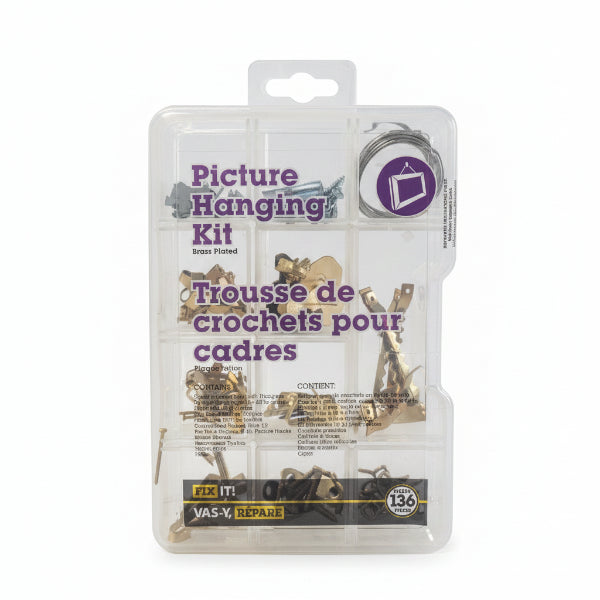 Picture Hanging Kit – 136 Pieces