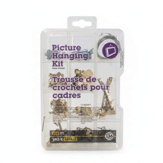 Picture Hanging Kit – 136 Pieces