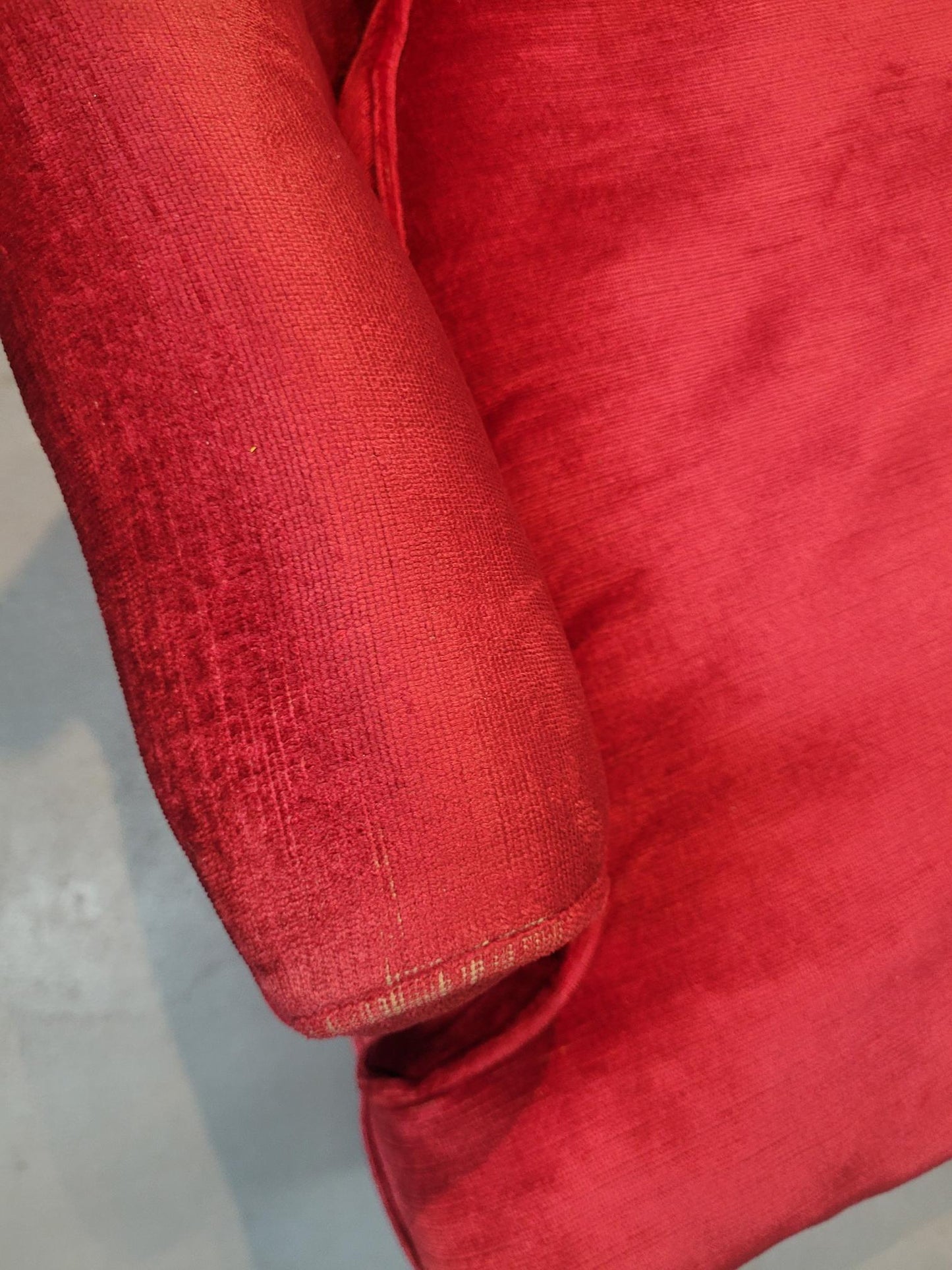 Vintage Red High-Back Accent Chair