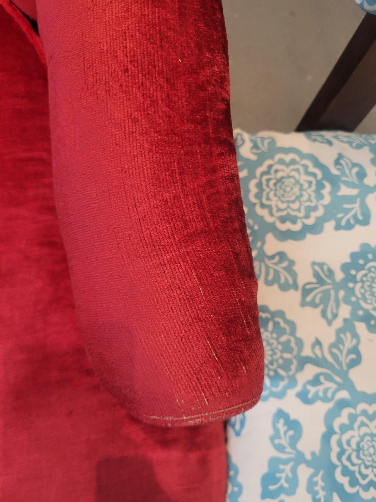 Vintage Red High-Back Accent Chair