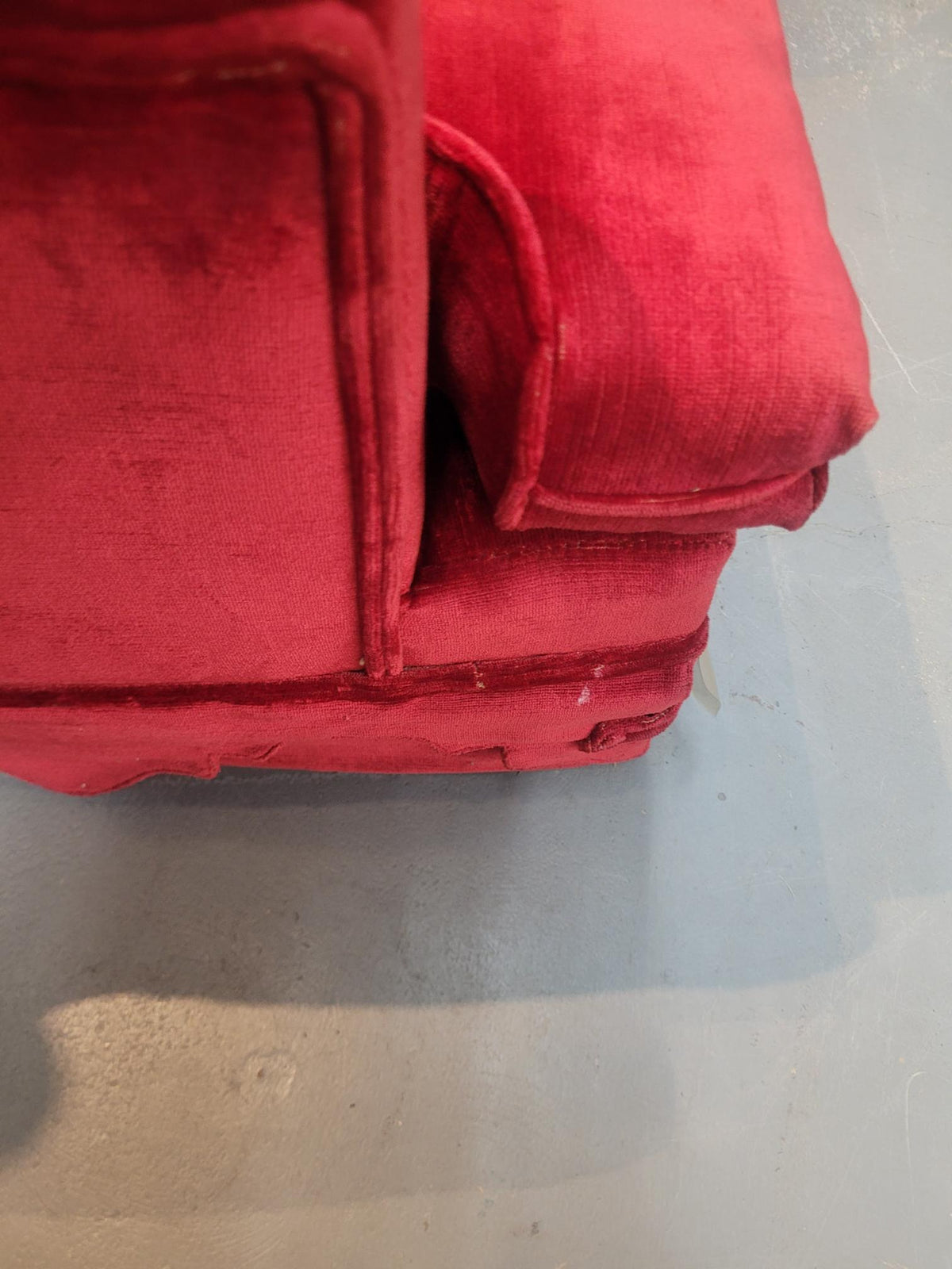 Vintage Red High-Back Accent Chair