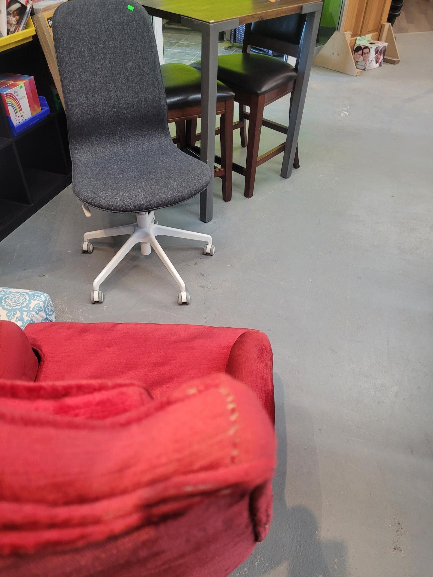 Vintage Red High-Back Accent Chair