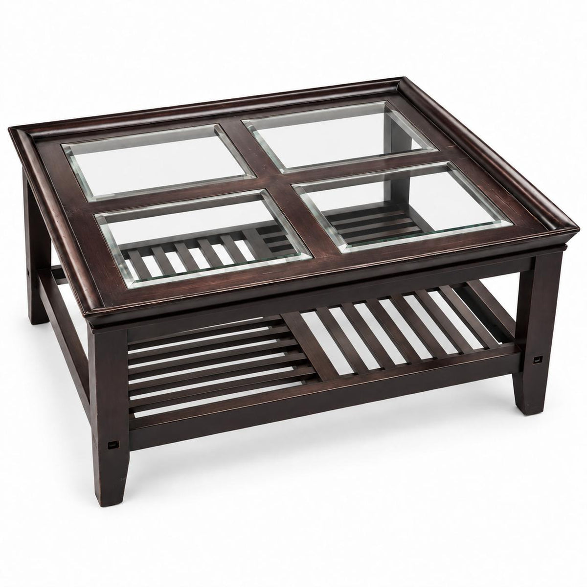 Wood and Glass Coffee Table