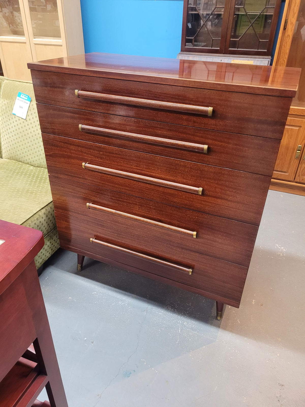 Mid-Century Modern Five-Drawer Dresser