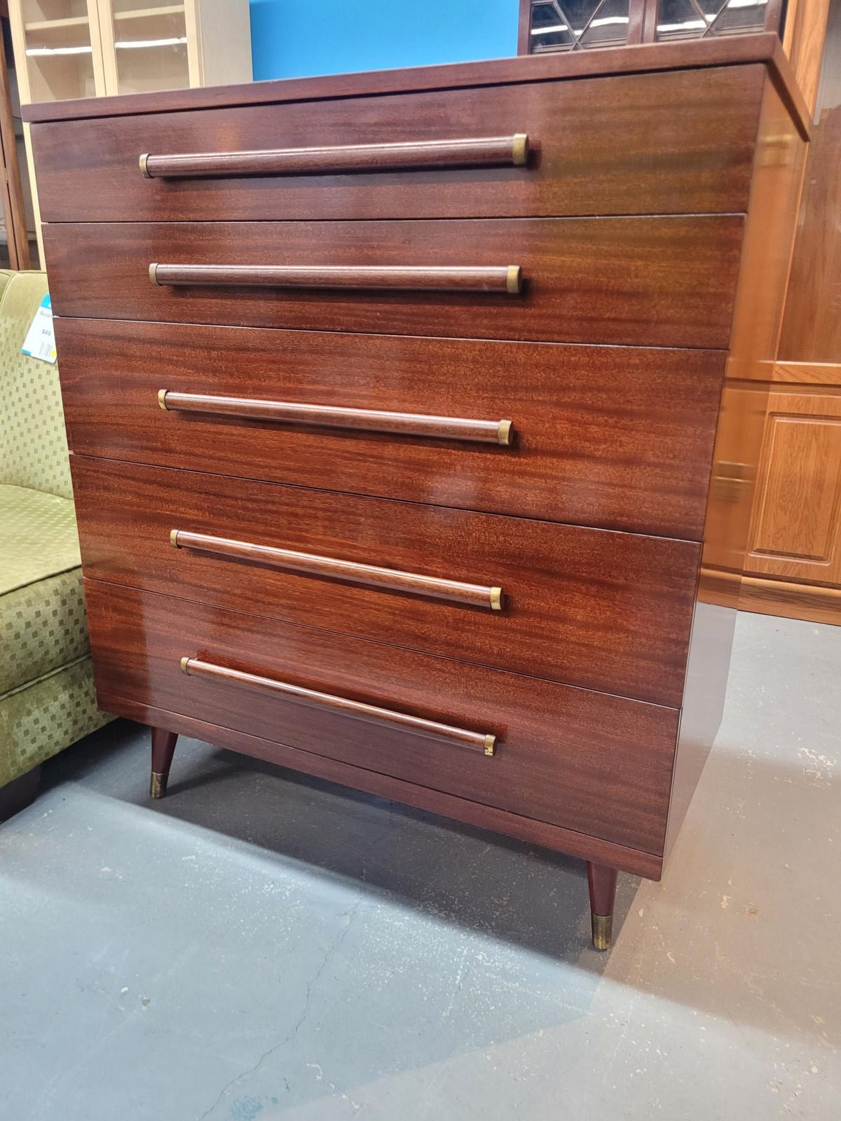 Mid-Century Modern Five-Drawer Dresser