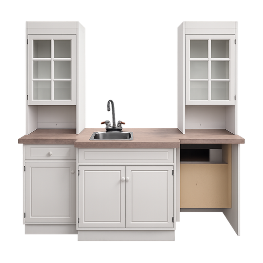 Compact Wet Bar with Sink & Faucet