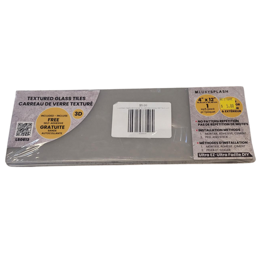 Luxy Splash Indoor / Outdoor Tile 4" x 12" (grey)