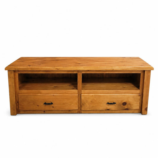 Solid Wood TV Stand with Storage