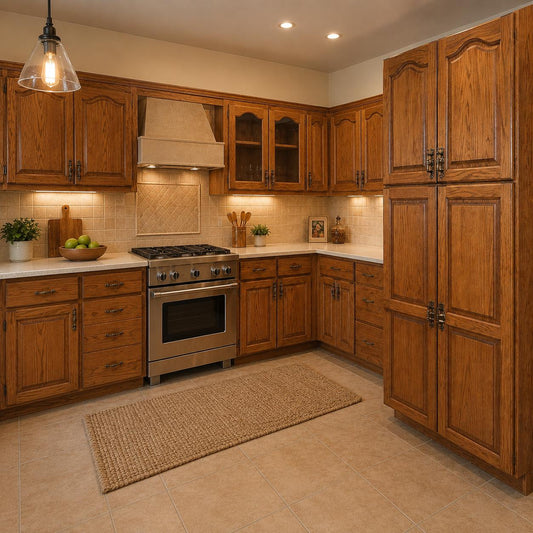 Solid Oak Kitchen Cabinet Set